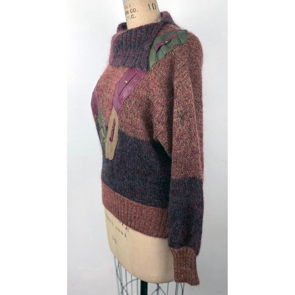 Vintage 1980s Italian Leather La Squadra Sweater - Picture 5 of 6